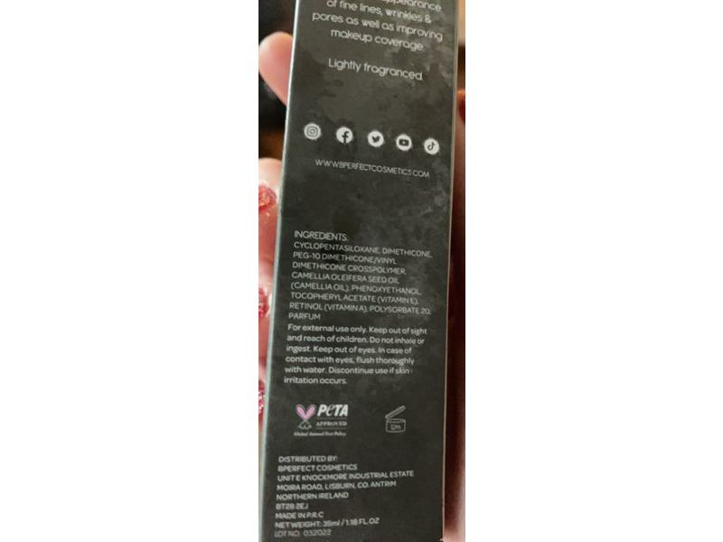 Bperfect Cosmetics Perfection Face Primer Sliky Matte, 1.18 fl oz/35 mL