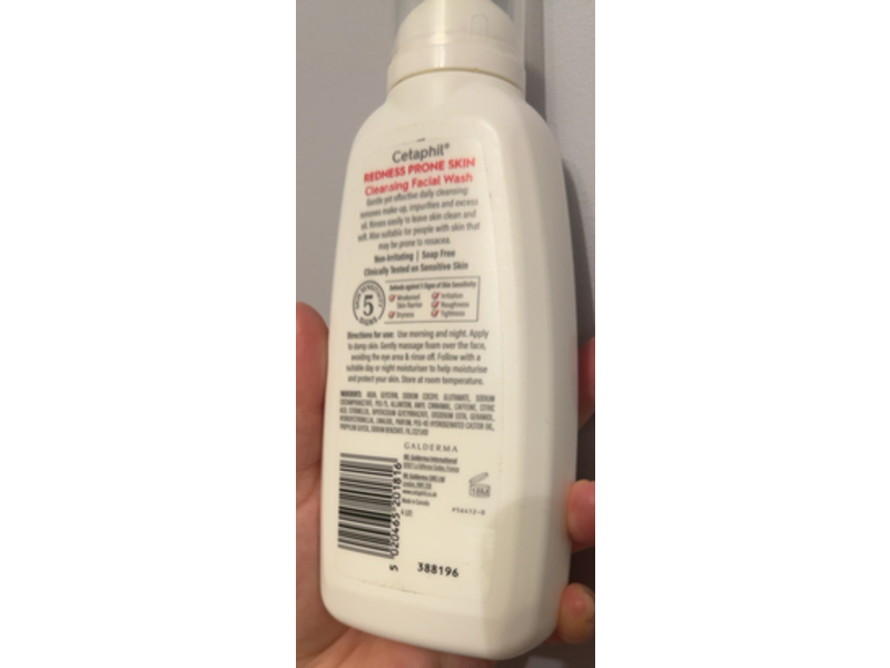 Cetaphil Pro Redness Prone Skin Cleansing Facial Wash, Glycerin & Allantoin, 236 mL