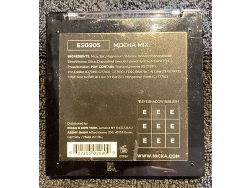 Nicka K New York Makeup Nine Color Shadow Palette, Mocha Mix, 0.4 oz/11.7 g