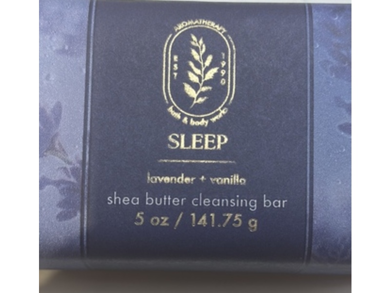 Bath & Body Works Sleep Shea Butter Cleansing Bar, Lavender + Vanilla, 5 fl oz/141.75 g