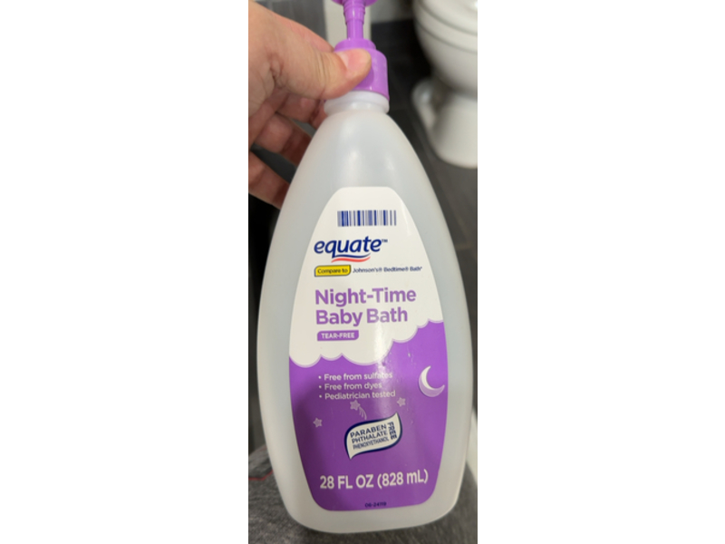 Equate Night Time Baby Bath, Tear Free, 28 fl oz/828 mL