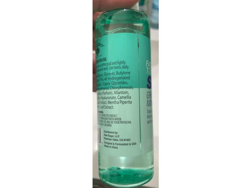 Bolero Soothe Facial Toner, Green Tea & Mint, 5 fl oz/147.8 mL
