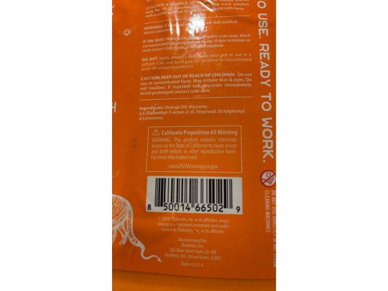 Angry Orange Industrial Strength Pet Odor Eliminator, 3.78 L