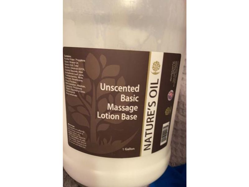 Nature's Oil Basic Massage Lotion, 1 Gallon