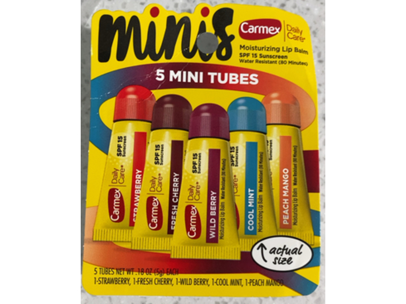 Carmex Daily Care Minis Moisturizing Lip Balm, SPF 15, 0.18 oz/5 g, Count