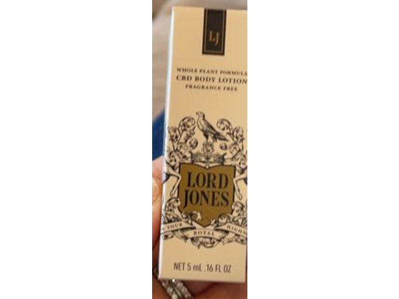 Lord Jones CBD Body Lotion, Fragrance Free, 16 fl oz/5 mL