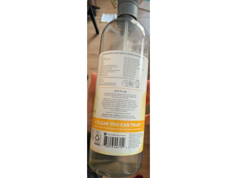 Seventh Generation Wood Cleaner, Lemon Garden scent, 23 fl oz/680 mL