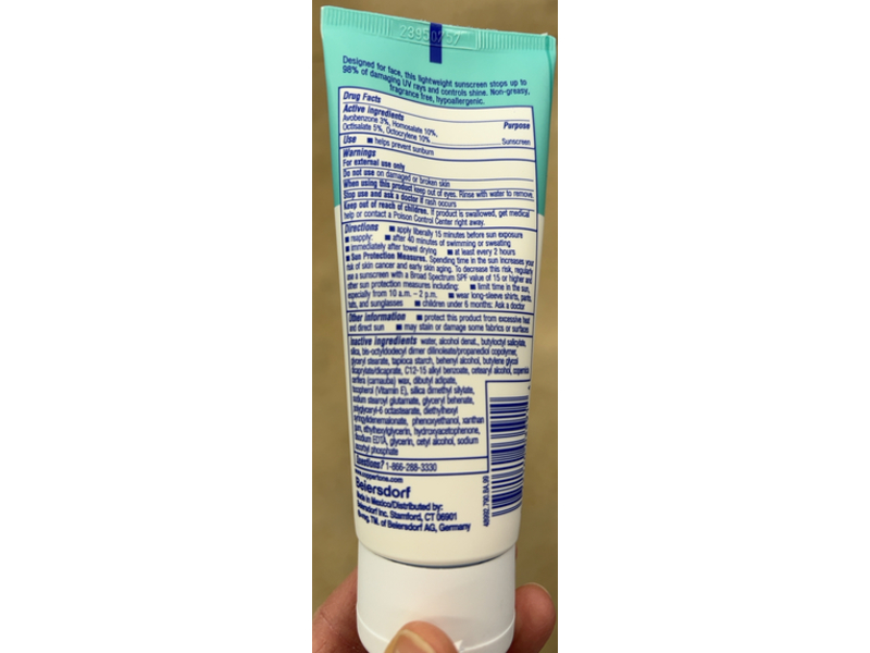 Coppertone Oil Free+Shine Control Face Sunscreen Lotion, SPF 45, 2.5 fl oz/74 mL