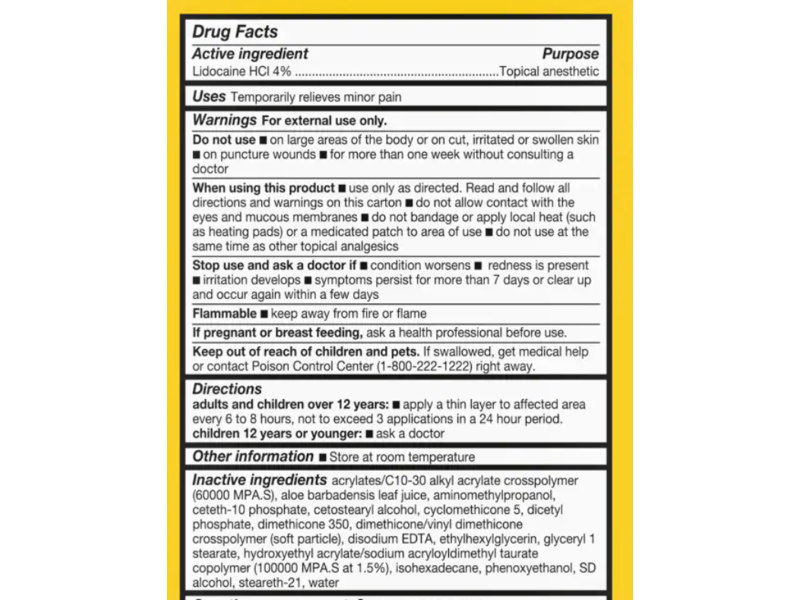 Kroger Lidocaine Pain Relief Liquid Roll-On, 2.5 fl oz/73 mL