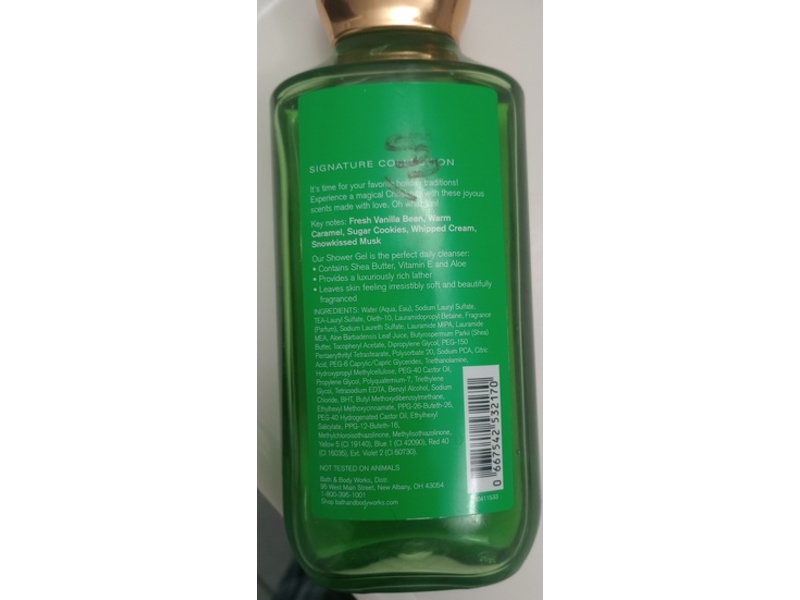 Bath & Body Works Vanilla Bean Noel Shower Gel, 10 fl oz/295 mL