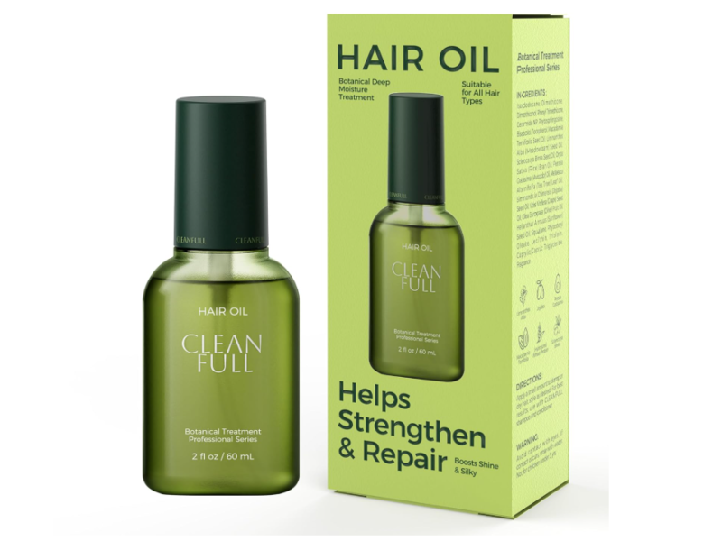 Cleanfull Botanical Treatment Professional Series Hair Oil, 2 fl oz/60 mL