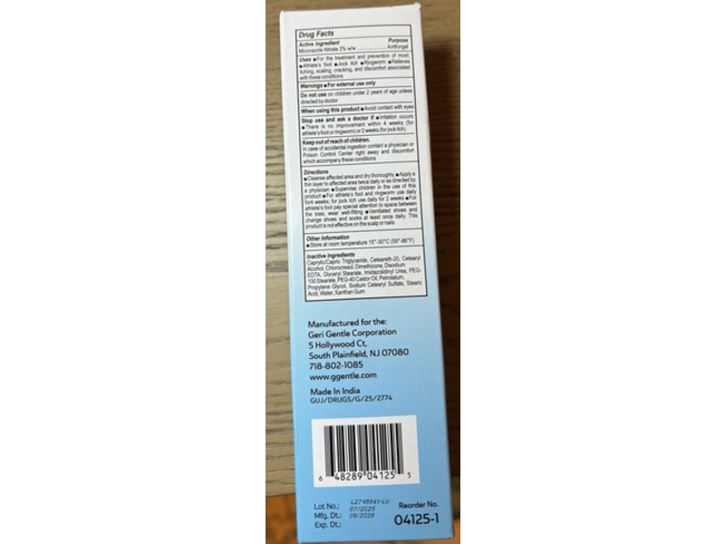 Tender Gentle Tender Anti Fungal Cream, 4 oz/113 g