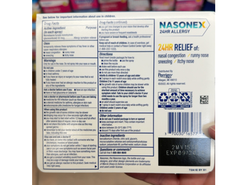 Nasonex Allergy + Congestion Nasal Spray, 0.57 fl oz/17.0 mL