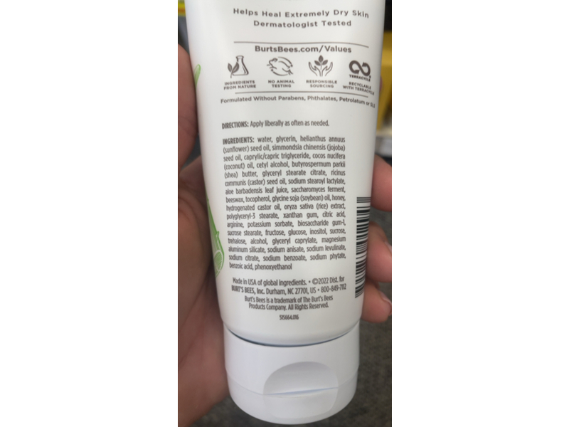 Burt's Bees Healing Body Lotion, Aloe & Rice Milk, Sensitive, 6 oz/170 g, 3 Count