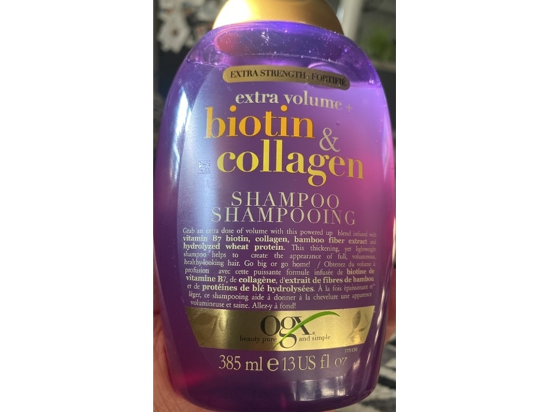 Ogx Biotin & Collagen Shampoo, Extra Strength, 13 fl oz/385 mL, Pack Of 2