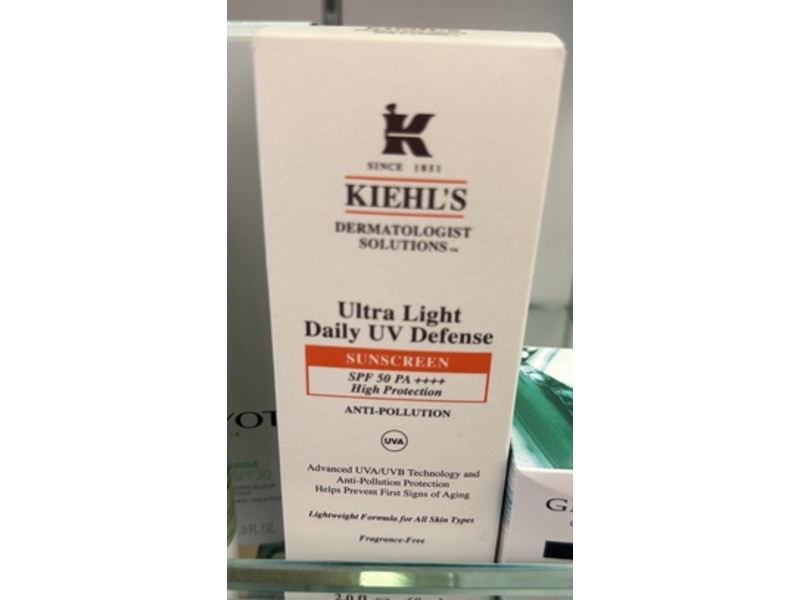 Kiehl's Ultra Light Daily UV Defense Sunscreen, SPF 50 PA++++, 2 fl oz/60 mL