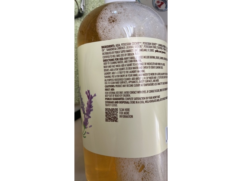 GreenWise Castile Soap, Hemp Lavender, 32 fl oz/946 mL