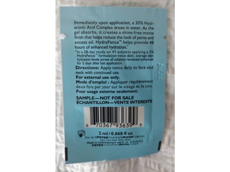 Peter Thomas Roth Water Drench Hyaluronic Jelly Moisturizer, 0.068 fl oz/2 mL