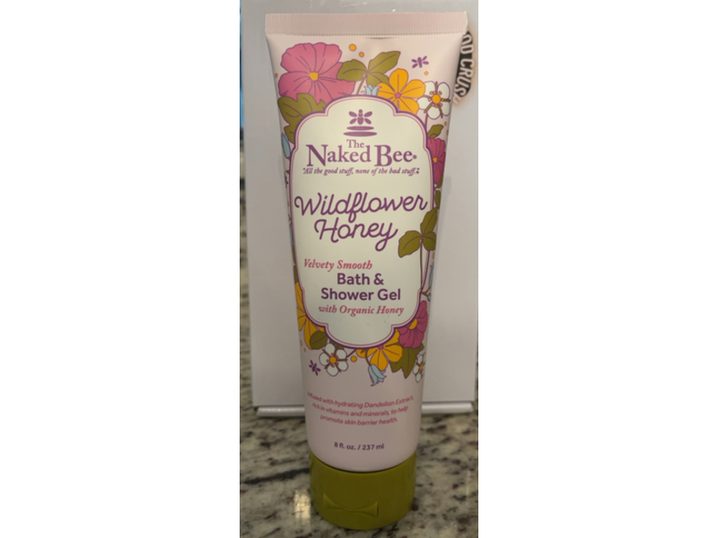 The Naked Bee Velvety Smooth Bath & Shower Gel, Wildflower Honey, 8 fl oz/237 mL