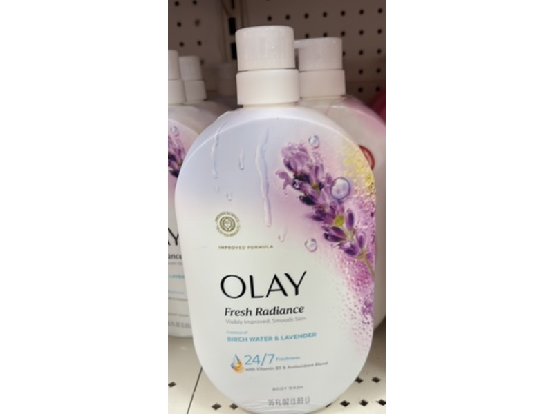 Olay Fresh Radiance Blend Body Wash, Birch Water & Lavender, 35 fl oz/1.03 L