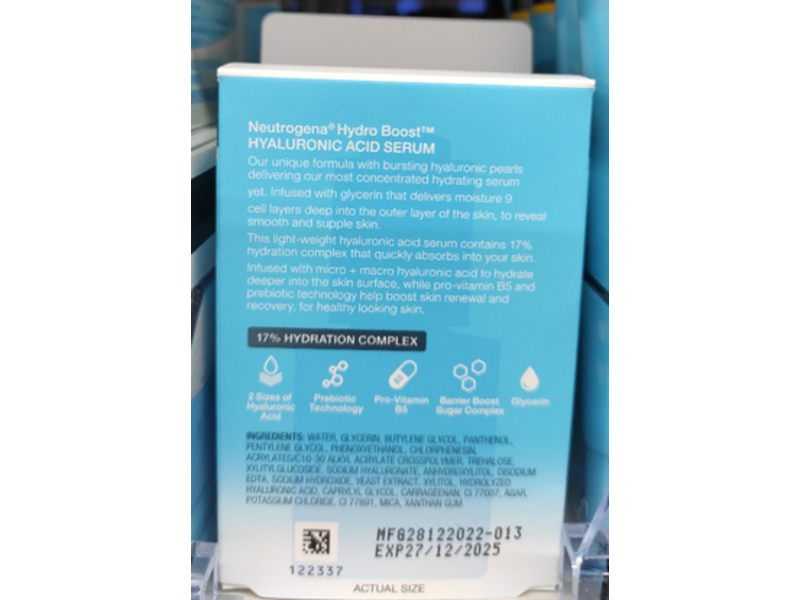 Neutrogena Hydro Boost Hyaluronic Acid Serum, 30 mL