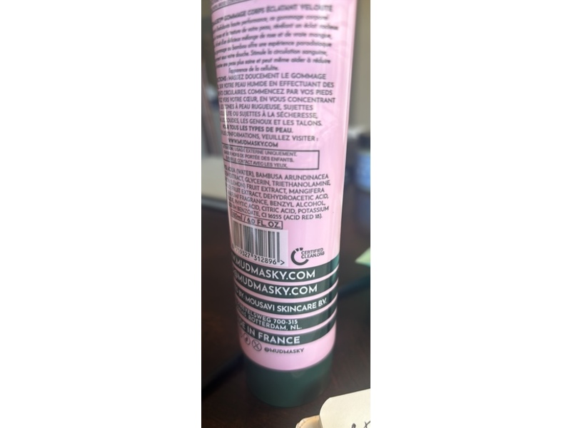 Mudmasky Velvet Glow Body Scrub, 6 oz/120 mL