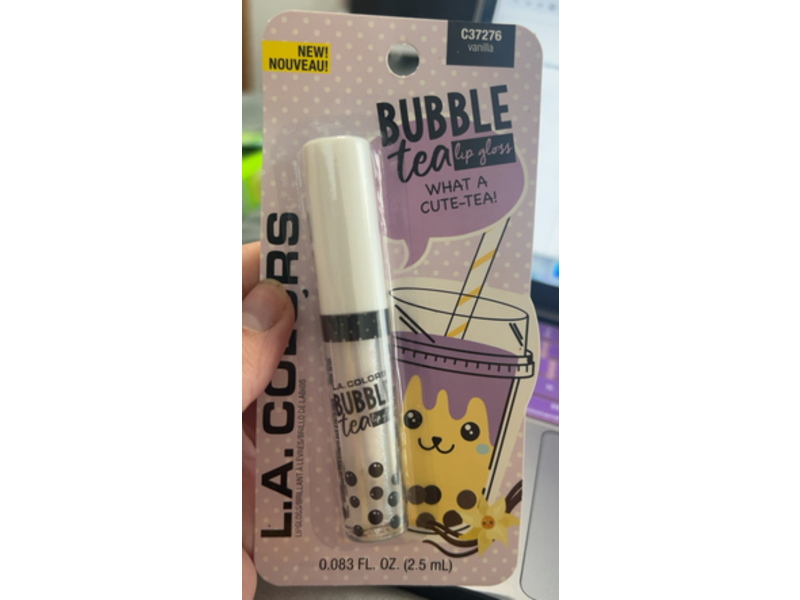 L. A. Colors Bubble Tea Lip Gloss, Vanilla, 0.083 fl oz/2.5 mL