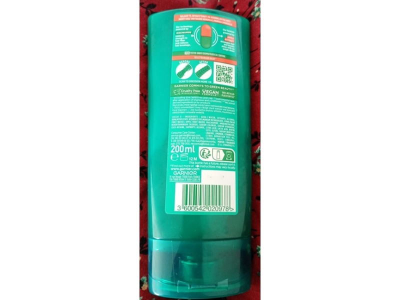 Garnier Fructis Grow Strong Strengthening Conditioner, Apple Extract + Niacinamide, 200 mL