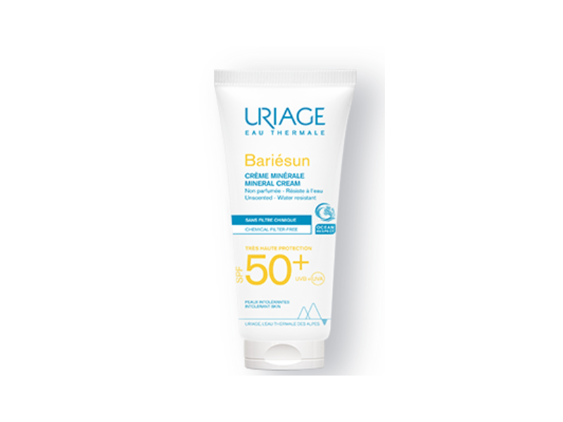 Uriage Eau Thermale Bariesun Mineral Moisturizing Cream, SPF 50 +, 3.4 fl oz/100 mL