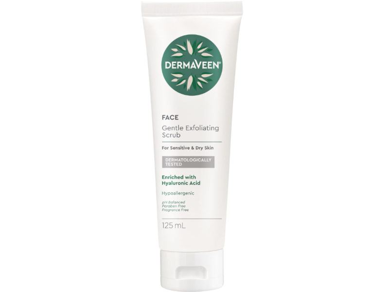 Dermaveen Gentle Exfoliating Scrub, Hyaluronic Acid, 125 mL