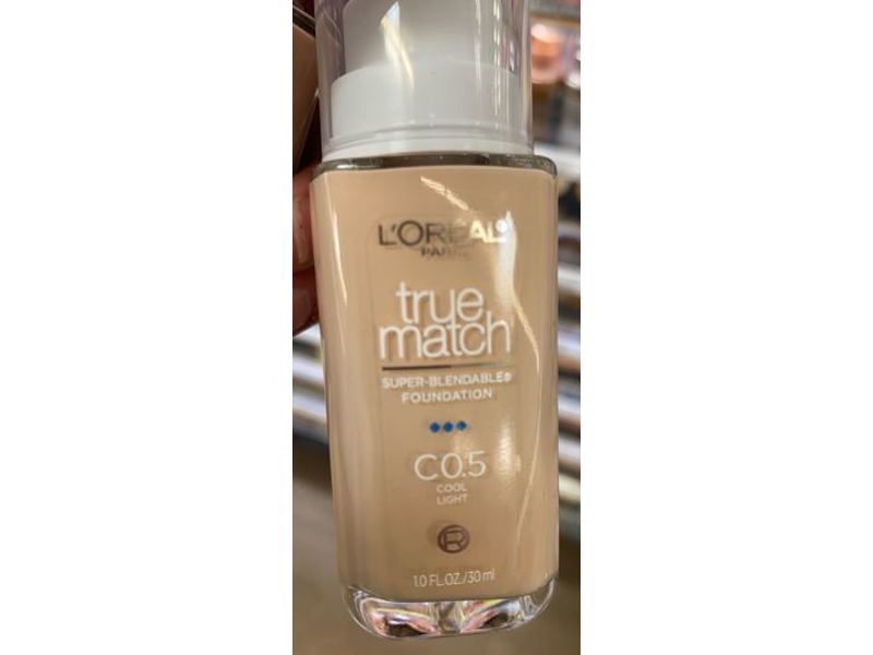 L'Oreal Paris True Match Super-Blendable Foundation, C0.5 Cool Light, 1 fl oz/30 mL