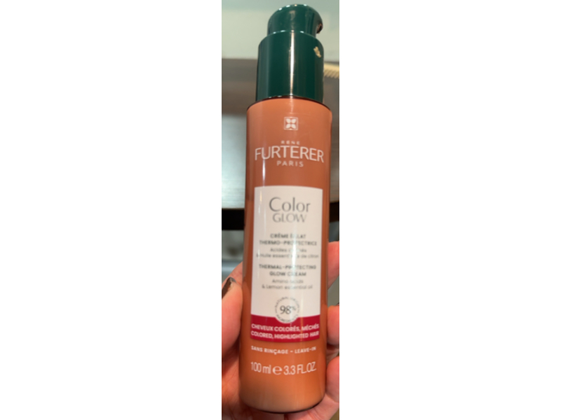 René Furterer Color Glow Thermal-Protecting Glow Cream, Amino Acids & Lemon Essential Oil, 3.3 fl oz/100 mL