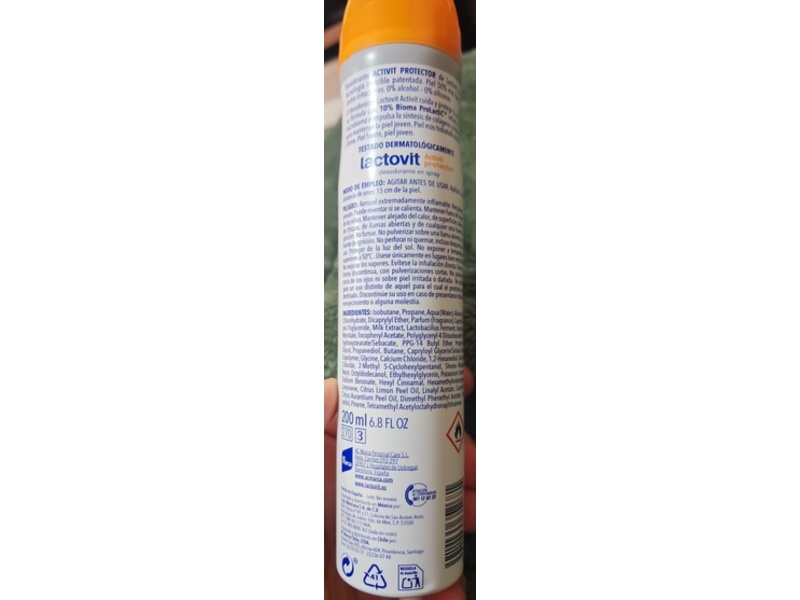Lactovit Activit Protector Deodorant Spray, 6.8 fl oz/200 mL
