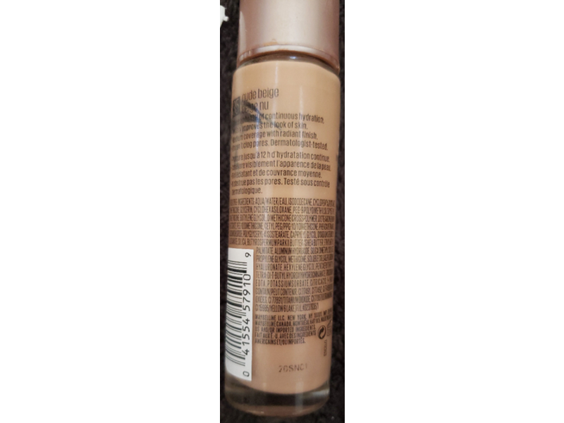 Maybelline Dream Radiant Liquid Hydrating Foundation, 35 Nude Beige, 1 fl oz/30 mL