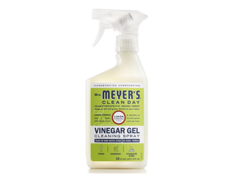 Mrs. Meyer's Clean Day Vinegar Gel Cleaning Spray, Lemon Verbena Scent, 16 fl oz/473 mL