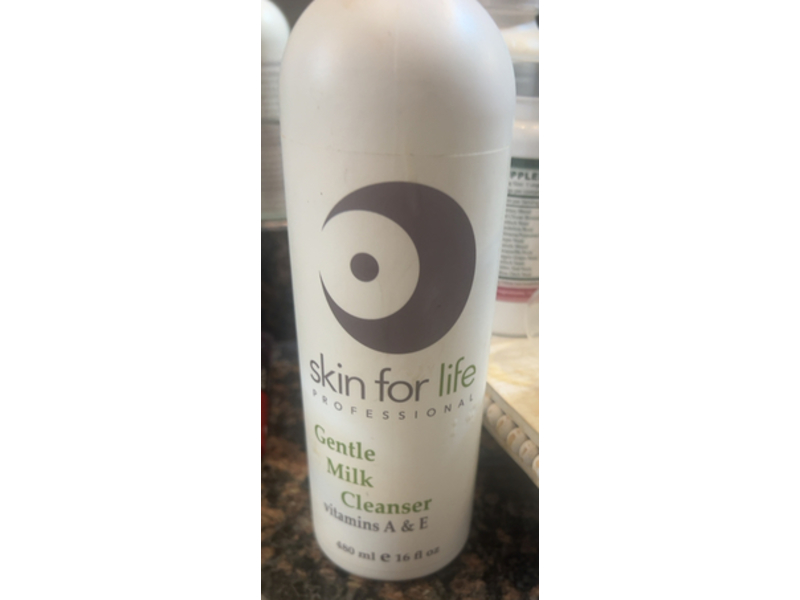 Skin for Life Gentle Milk Cleanser, Vitamins A & E, 16 fl oz/480 mL
