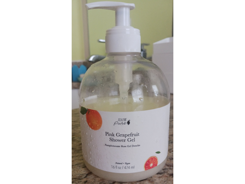 100% Pure Shower Gel, Pink Grapefruit, 16 fl oz/474 mL