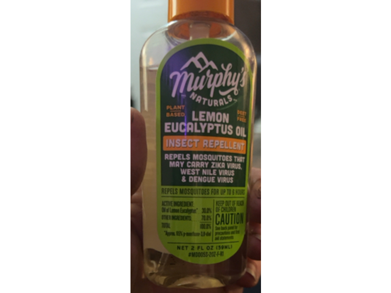 Murphy's Naturals Insect Repellent Oil , Lemon Eucalyptus Spray, 2 fl oz/59 mL