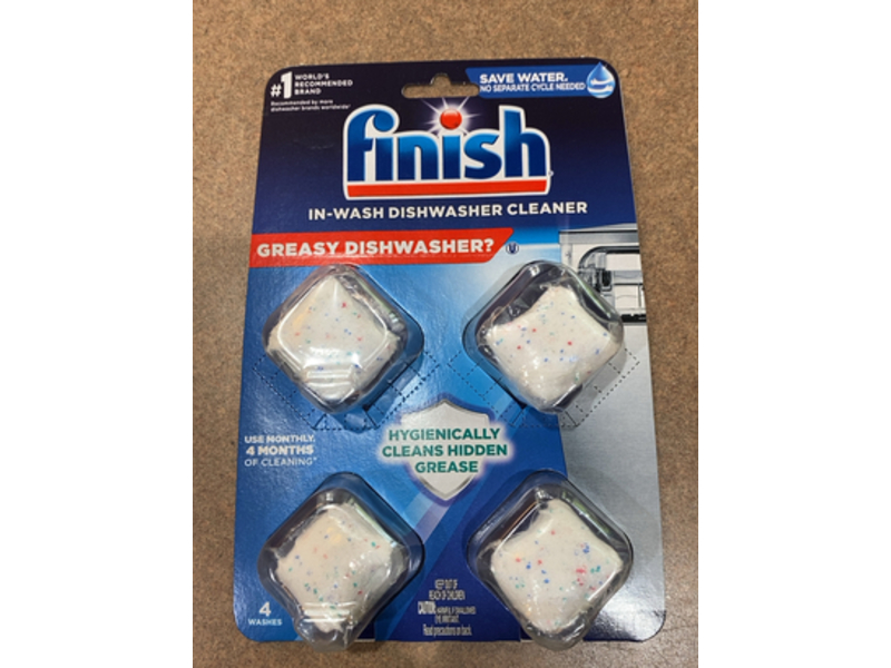 Finish In-Wash Dishwasher Cleaner Tablets, 4 Count