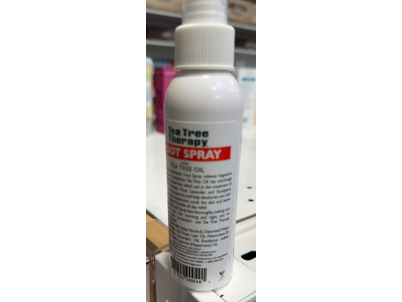 Tea Tree Therapy Antiseptic Foot Spray, Tea Tree, 4 fl oz/118 mL