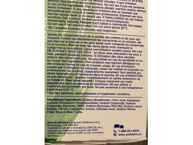 Polident Retainers Antibacterial Daily Cleanser, Triple Mint Fresh, 84 Count