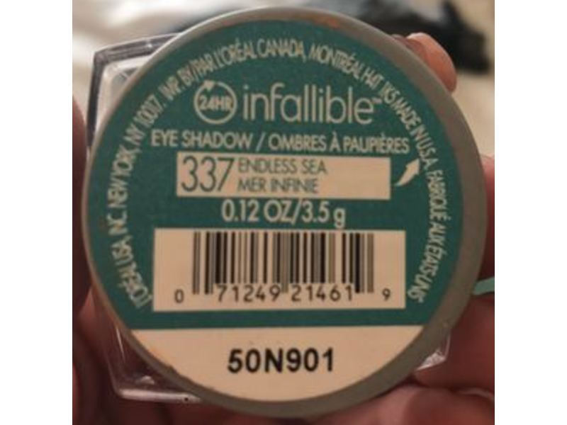 L'Oreal Infallible Eye Shadow, Endless Sea, 0.12 oz/3.5 g