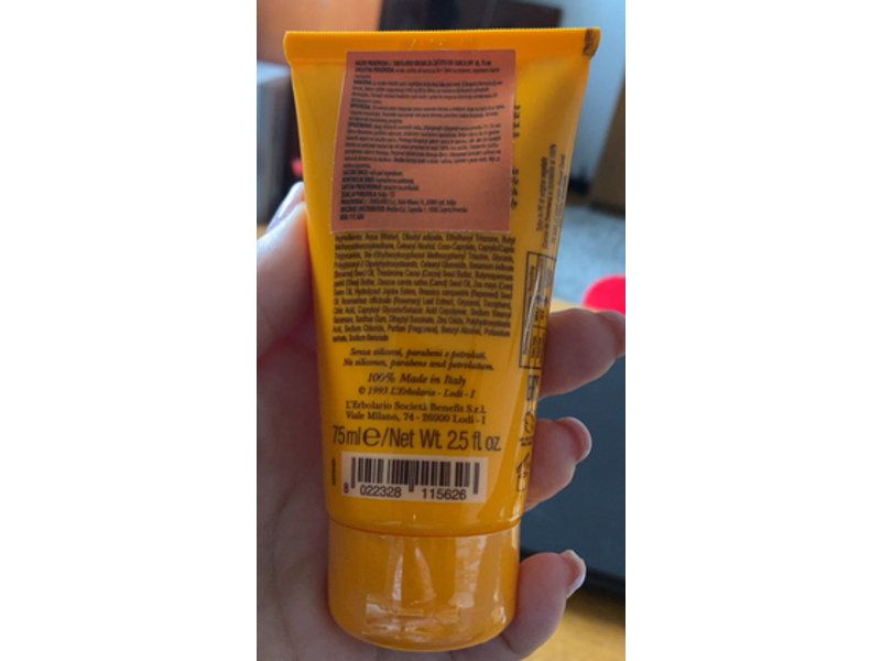 L'Erbolario Sun Cream, Sesame & Shea, SPF 30, 2.5 fl oz/75 mL