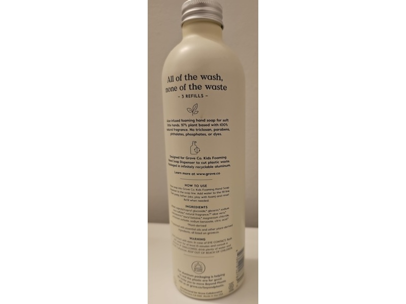 Grove Co. Kids Foaming Hand Soap, Pineapple Party, 12 fl oz/354 mL