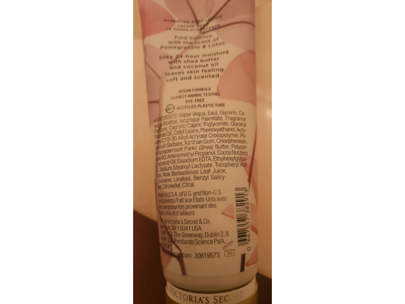 Victoria's Secret Pomegranate & Lotus Balance Hydrating Body Lotion, Shea Butter + Coconut Oil, 8 fl oz/236 mL