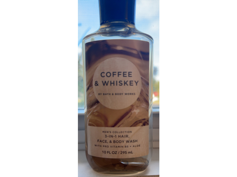 Bath & Body Works Coffee & Whiskey 3 In 1 Hair, Face & Body Wash, Pro Vitamin B5 + Aloe, 10 fl oz/295 mL