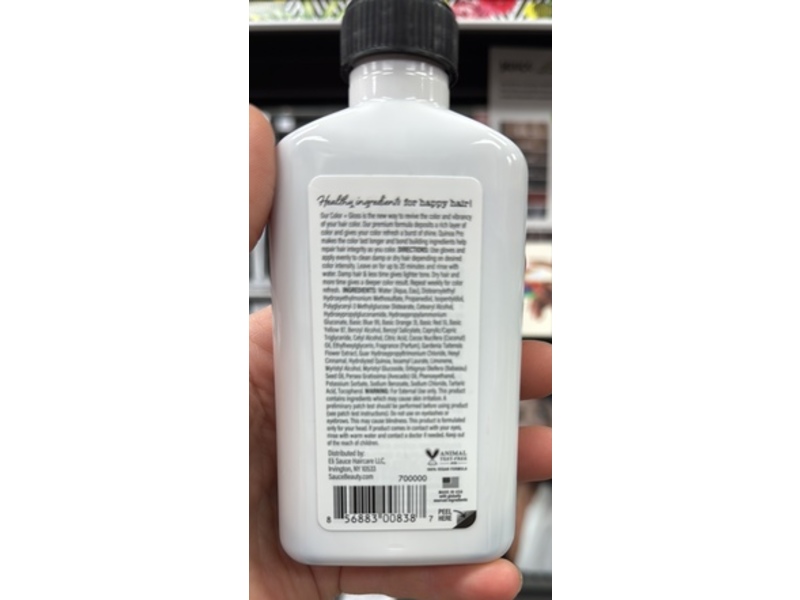 Sauce Beauty Glossy Color + Gloss + Repair, Silver, 4.5 fl oz/133 mL