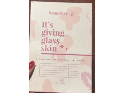 Well Nature It's Giving Glass Skin Face Mask, 1.19 oz/34 mL, Pack Of 4