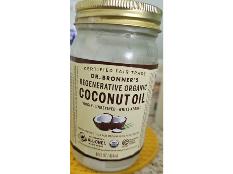 Dr. Bronner's Regenerative Organic Coconut Oil, 14 fl oz/414 mL