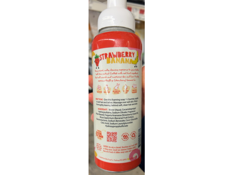 Pacha Soap Co Shampoo + Body Wash, Strawberry Banana, 12 fl oz/354 mL